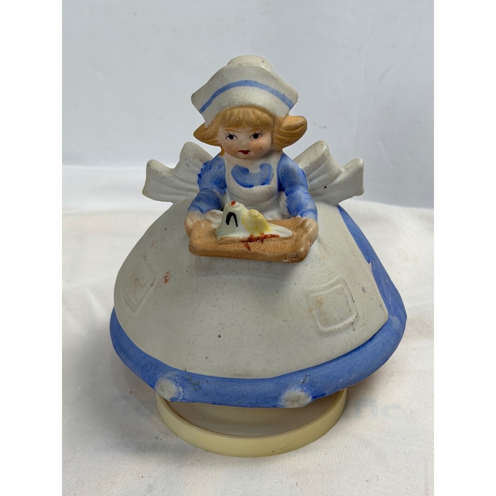 Vintage Price Products Ceramic Nurse Music Box Figurine Plays Spoonful of Sugar